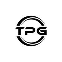 tpg brev logotyp design i illustration. vektor logotyp, kalligrafi mönster för logotyp, affisch, inbjudan, etc.