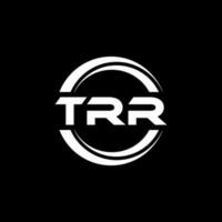 trr brev logotyp design i illustration. vektor logotyp, kalligrafi mönster för logotyp, affisch, inbjudan, etc.