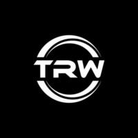 trw brev logotyp design i illustration. vektor logotyp, kalligrafi mönster för logotyp, affisch, inbjudan, etc.