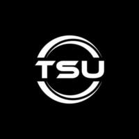 tsu brev logotyp design i illustration. vektor logotyp, kalligrafi mönster för logotyp, affisch, inbjudan, etc.