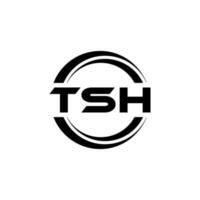 tsh Brief Logo Design im Illustration. Vektor Logo, Kalligraphie Designs zum Logo, Poster, Einladung, usw.