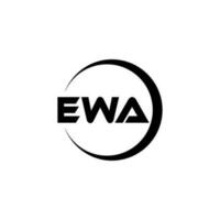 Ewa-Brief-Logo-Design in Abbildung. Vektorlogo, Kalligrafie-Designs für Logo, Poster, Einladung usw. vektor