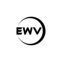 ewv brev logotyp design i illustration. vektor logotyp, kalligrafi mönster för logotyp, affisch, inbjudan, etc.