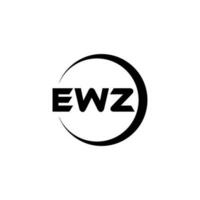 ewz brev logotyp design i illustration. vektor logotyp, kalligrafi mönster för logotyp, affisch, inbjudan, etc.