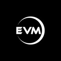 evm brev logotyp design i illustration. vektor logotyp, kalligrafi mönster för logotyp, affisch, inbjudan, etc.