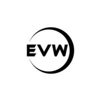 evw brev logotyp design i illustration. vektor logotyp, kalligrafi mönster för logotyp, affisch, inbjudan, etc.