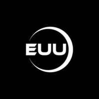 euu brev logotyp design i illustration. vektor logotyp, kalligrafi mönster för logotyp, affisch, inbjudan, etc.