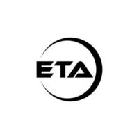 Eta-Brief-Logo-Design in Abbildung. Vektorlogo, Kalligrafie-Designs für Logo, Poster, Einladung usw. vektor