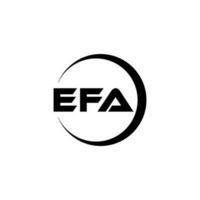 EFA-Brief-Logo-Design in Abbildung. Vektorlogo, Kalligrafie-Designs für Logo, Poster, Einladung usw. vektor