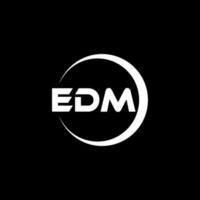 EDM brev logotyp design i illustration. vektor logotyp, kalligrafi mönster för logotyp, affisch, inbjudan, etc.