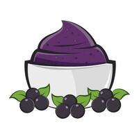 skål acai. ClipArt illustration vektor isolerat