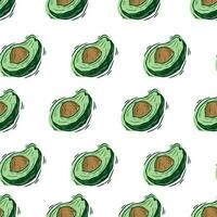 sömlös grön avokado mönster design idealisk för Kläder grafik och tapet vektor