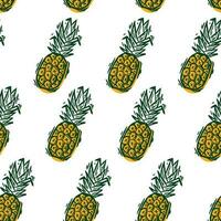 nahtlos Ananas Muster Grün und Gelb Design Ideal zum Kleidung druckt und Hintergrund vektor