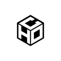 hdc brev logotyp design i illustration. vektor logotyp, kalligrafi mönster för logotyp, affisch, inbjudan, etc.