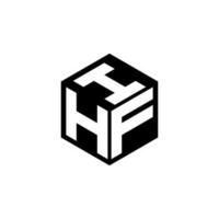 hfi brev logotyp design i illustration. vektor logotyp, kalligrafi mönster för logotyp, affisch, inbjudan, etc.