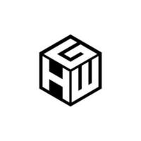 hwg brev logotyp design i illustration. vektor logotyp, kalligrafi mönster för logotyp, affisch, inbjudan, etc.