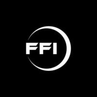 ffi brev logotyp design i illustration. vektor logotyp, kalligrafi mönster för logotyp, affisch, inbjudan, etc.