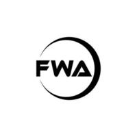 fwa Brief Logo Design im Illustration. Vektor Logo, Kalligraphie Designs zum Logo, Poster, Einladung, usw.