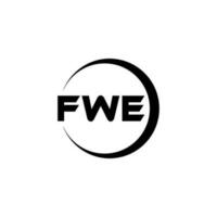 fwe brev logotyp design i illustration. vektor logotyp, kalligrafi mönster för logotyp, affisch, inbjudan, etc.