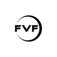 fvf brev logotyp design i illustration. vektor logotyp, kalligrafi mönster för logotyp, affisch, inbjudan, etc.