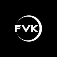 fvk Brief Logo Design im Illustration. Vektor Logo, Kalligraphie Designs zum Logo, Poster, Einladung, usw.