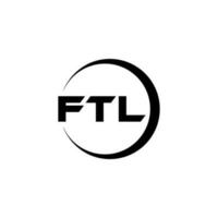 ftl-Brief-Logo-Design in Abbildung. Vektorlogo, Kalligrafie-Designs für Logo, Poster, Einladung usw. vektor
