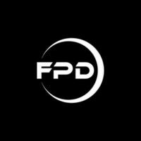 fpd Brief Logo Design im Illustration. Vektor Logo, Kalligraphie Designs zum Logo, Poster, Einladung, usw.