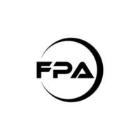 fpa Brief Logo Design im Illustration. Vektor Logo, Kalligraphie Designs zum Logo, Poster, Einladung, usw.