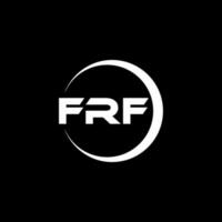 frf brev logotyp design i illustration. vektor logotyp, kalligrafi mönster för logotyp, affisch, inbjudan, etc.