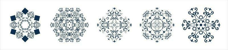 Mandala Kreis Ornament Dekoration Muster einstellen Vektor. zum Grafik Design Dekoration. vektor