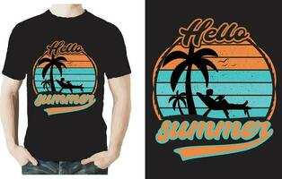 Sommer-T-Shirt-Design vektor