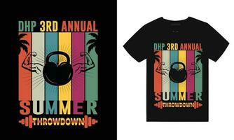 sommar kasta ner tshirt design vektor