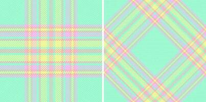 prüfen Stoff Textur von Textil- Tartan Muster mit ein Plaid Hintergrund Vektor nahtlos.