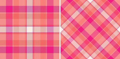 Plaid Stoff prüfen von nahtlos Textur Muster mit ein Tartan Textil- Hintergrund Vektor. vektor