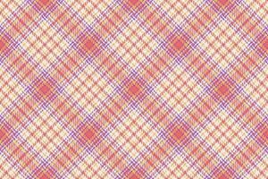 Hintergrund Plaid Textil- von prüfen Tartan Textur mit ein Muster nahtlos Vektor Stoff.