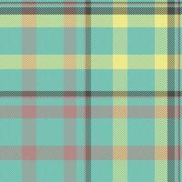 Hintergrund prüfen nahtlos von Plaid Stoff Muster mit ein Textil- Tartan Textur Vektor. vektor