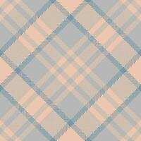 Muster prüfen Plaid von Tartan nahtlos Textil- mit ein Stoff Hintergrund Vektor Textur.