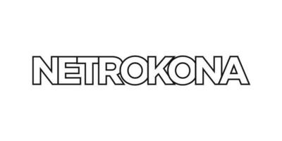 Netrokona im das Bangladesch Emblem. das Design Eigenschaften ein geometrisch Stil, Vektor Illustration mit Fett gedruckt Typografie im ein modern Schriftart. das Grafik Slogan Beschriftung.