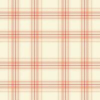 Tartan Textil- nahtlos von Plaid prüfen Hintergrund mit ein Vektor Stoff Textur Muster.