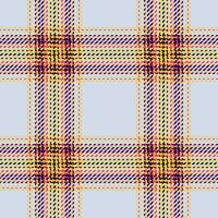 nahtlos prüfen Plaid von Tartan Textur Muster mit ein Hintergrund Textil- Vektor Stoff.