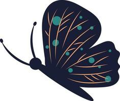 färgrik fjäril insekt naturlig dekor firande vår säsong illustration grafisk element konst kort vektor
