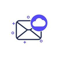 Mail zu Wolke Vektor Symbol