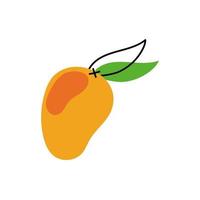 färsk mango frukt isolerad ikon vektor