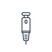 Insulin Stift Symbol, Insulin Injektion Linie Vektor