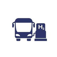 Wasserstoff Bus beim h2 Treibstoff Bahnhof Symbol vektor