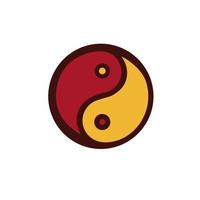 chinesse nyår yin yang symbol vektor