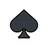 Casino-Poker-Pik-Figur-Symbol vektor