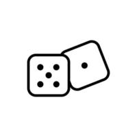 Casino Würfel Spiel isolierte Symbol vektor