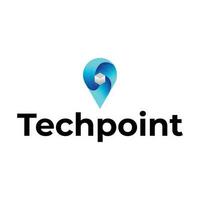 Techpoint modern Technik Logo Design vektor