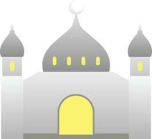 moské vektor illustration. skinande moské ikon för tecken och symbol av muslim dyrkan plats. moské lutning ikon av islam religion och muslim tro. plats av muslim till be